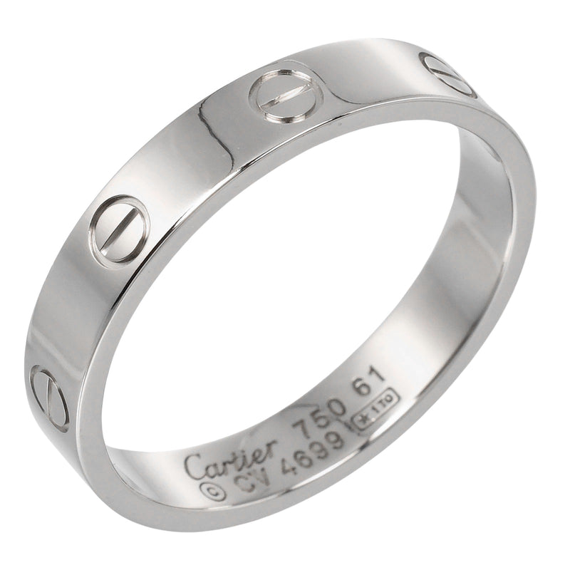 [Cartier] Cartier 
 Mini amor Boda No. 20 Anillo / anillo 
 K18 Gold blanco aproximadamente 5.2g mini amor Boda hombres un rango