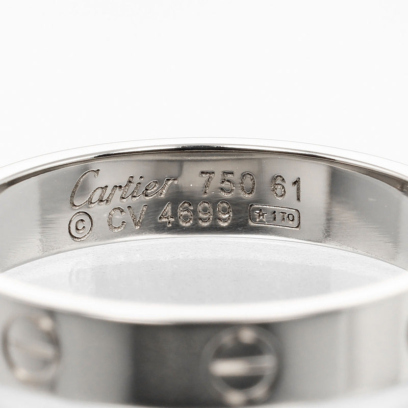 [Cartier] Cartier 
 Mini amor Boda No. 20 Anillo / anillo 
 K18 Gold blanco aproximadamente 5.2g mini amor Boda hombres un rango