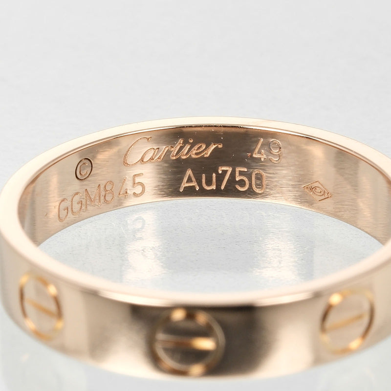 [Cartier] Cartier 
 Mini Love Wedding No. 9 Anillo / anillo 
 K18 Pink Gold Aproximadamente 2.78g Mini amor Boda Ladies A Rank