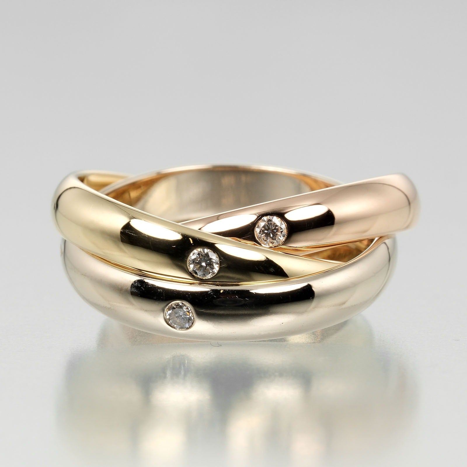 CARTIER】カルティエ トリニティ 7.5号 リング・指輪 3P ダイヤモンド