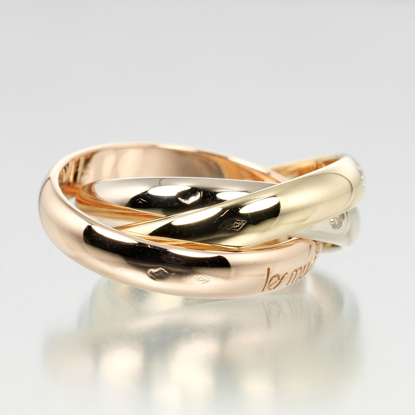 CARTIER】カルティエ トリニティ 7.5号 リング・指輪 3P ダイヤモンド