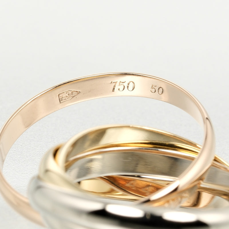 Cartier Cartier Trinity 5 Row 10.5 Ring Ring K18 Gold x YG PG WG A KYOTO NISHIKINO