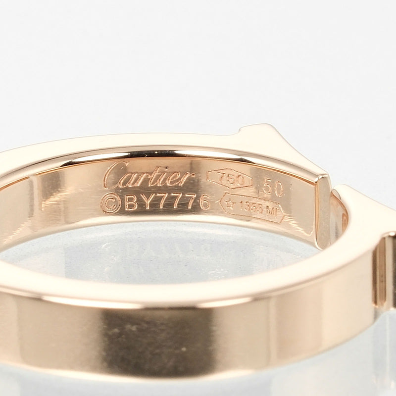 [Cartier] Cartier 
 C Flat No. 9.5 Anillo / anillo 
 K18 Pink Gold aproximadamente 7.3g C Flat Ladies A Rank