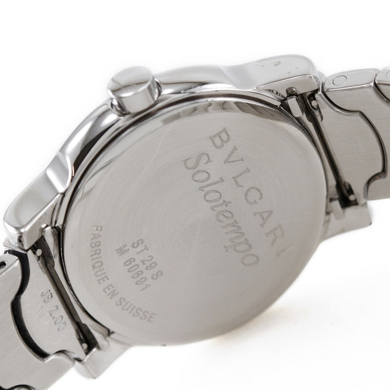 【BVLGARI】ブルガリ
 ソロテンポ 腕時計
 ST29S ステンレススチール クオーツ アナログ表示 白文字盤 Solo tempo レディース