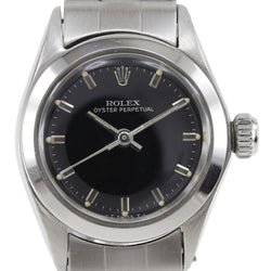 [ROLEX] Rolex 
 Oyster Purpetual Watch 
 Cal.1161 6618 Stainless steel automatic black dial Oyster Perpetual Ladies