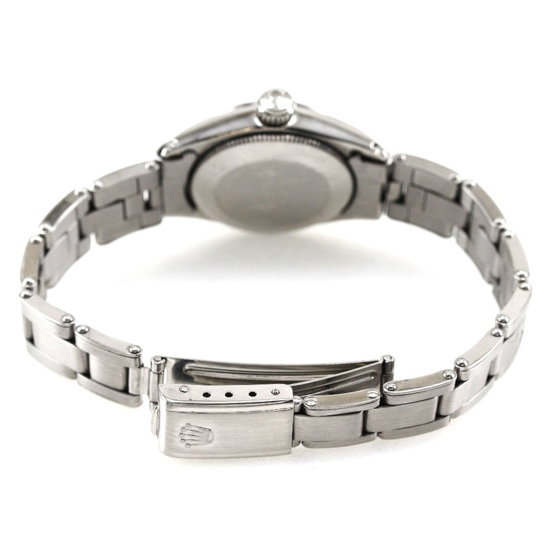 [Rolex] rolex 
 Reloj del propósito de las ostras 
 Cal.1161 6618 Damas perpetuas de Oyster de dial negro de acero inoxidable de acero inoxidable
