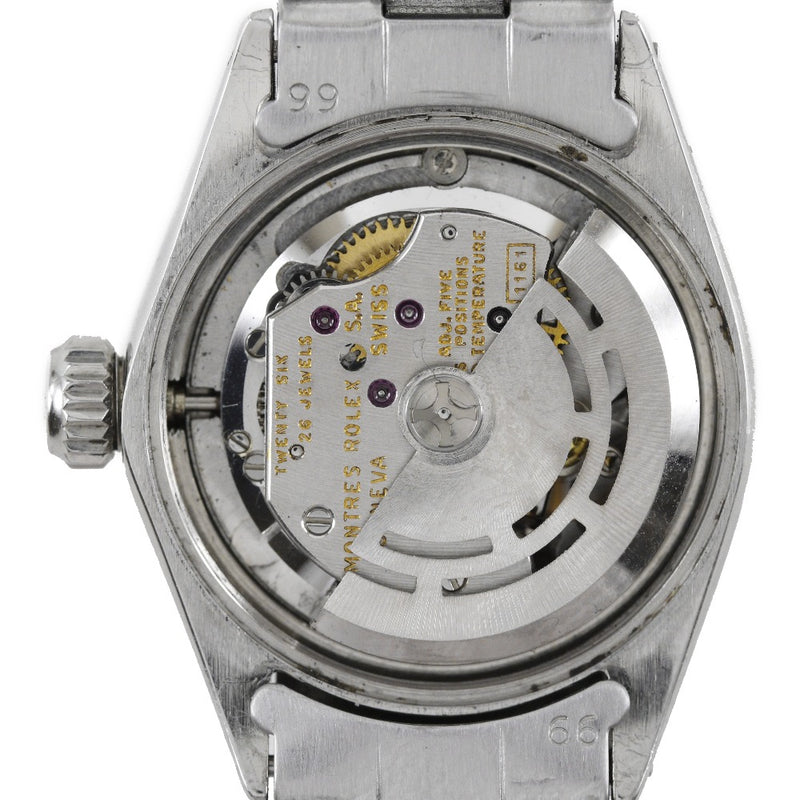 [劳力士]劳力士 
 牡蛎目的手表 
 Cal.1161 6618不锈钢自动黑色表盘牡蛎永久女士