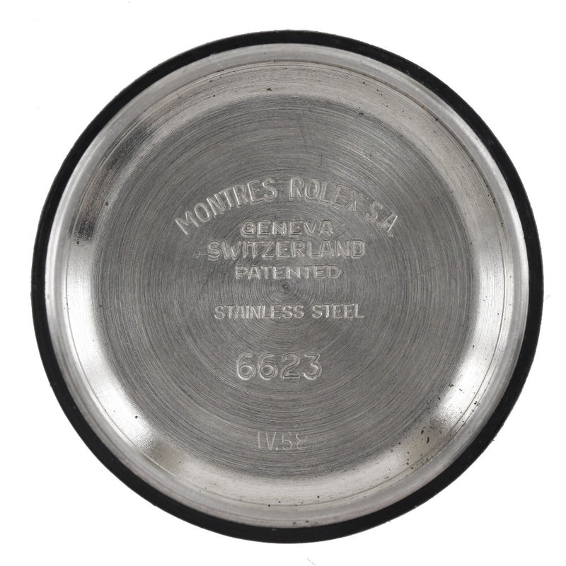 【ROLEX】ロレックス
 オイスターパーペチュアル 腕時計
 cal.1161 6618 ステンレススチール 自動巻き 黒文字盤 Oyster perpetual レディース