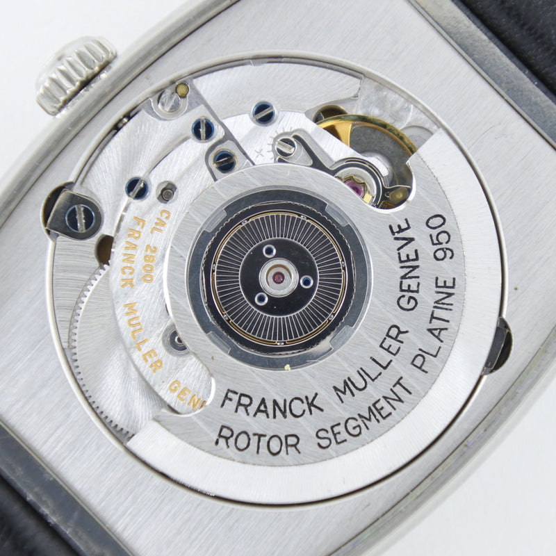 【FRANCK MULLER】フランクミュラー
 カサブランカ 腕時計
 cal.2800 2852 ステンレススチール×レザー 自動巻き 黒文字盤 Casablanca レディースA-ランク