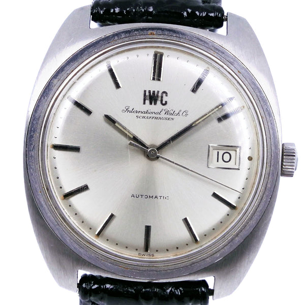[IWC]国际观察公司 
 旧的交换手表 
 Cal.8541b R819AD不锈钢银色自动银色拨号老年男子B级