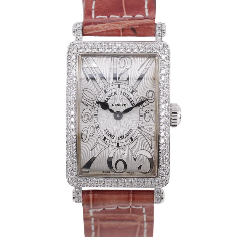 フランクミュラー FRANCK MULLER 902QZD ロングアイランド ダイヤベゼル K18WG クォーツ レディース _731054