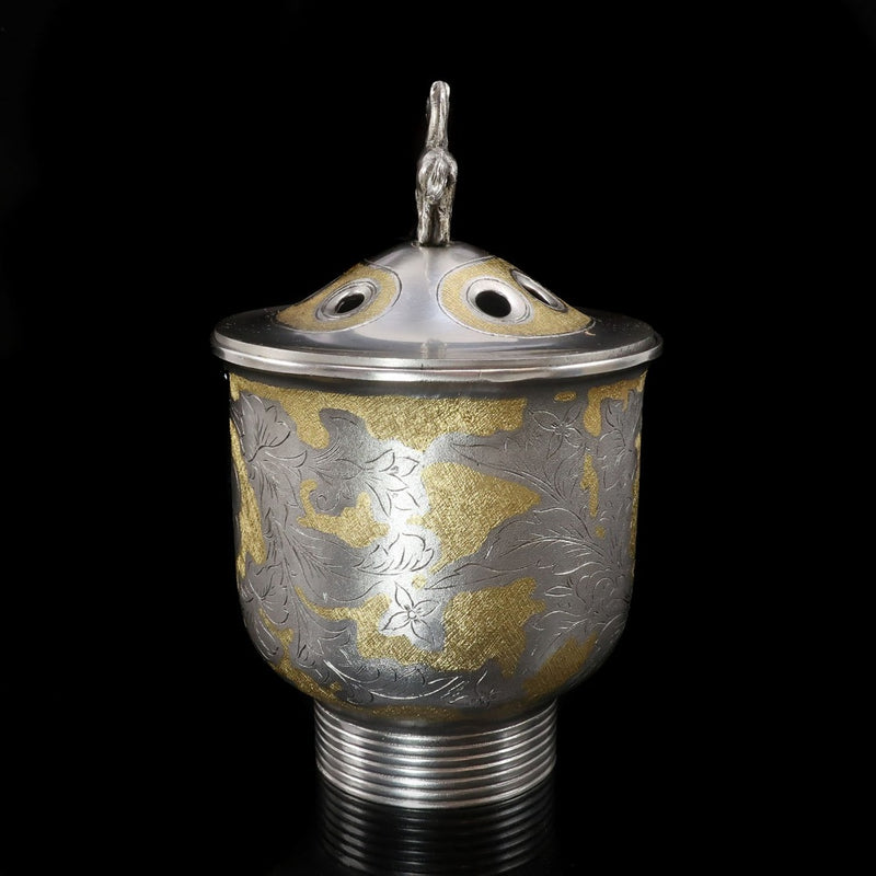 帖佐美行 作 純銀 【 松梅想 香炉 】 純銀 骨董品 – NISHIKINO VINTAGE