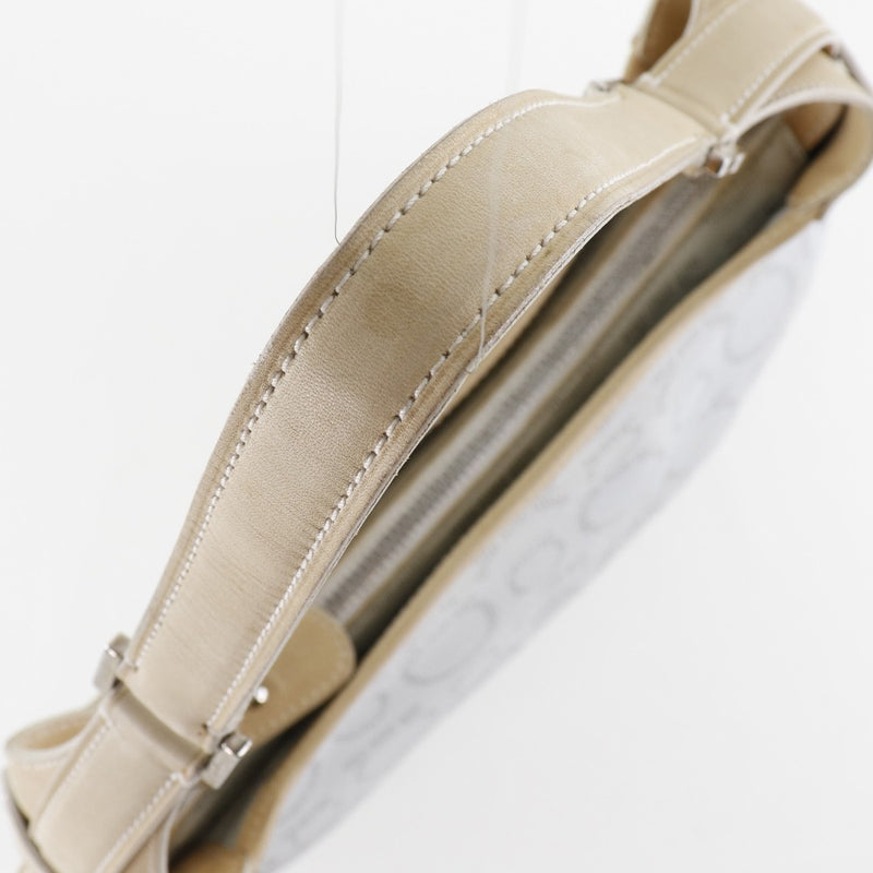 【Salvatore Ferragamo】サルヴァトーレフェラガモ
 ワンショルダー ショルダーバッグ
 ガンチーニ AU21 7473 PVC×レザー 白 ファスナー one belt レディース