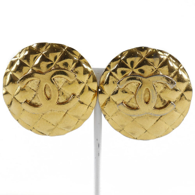 [Chanel] Chanel COCO Mark Pendientes Matelasse Vintage Gold Chaped 23 sellos aprox. 42.5G Coco Mark Mujeres