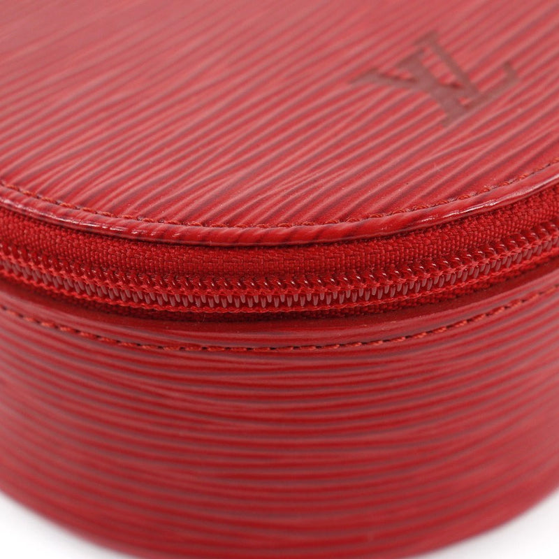 [Louis Vuitton] Louis Vuitton Eclan Bijou Bijoux Pouch Bijoux M48227 Epireather Castillien Red Finder Ecran Bijoux Ladies