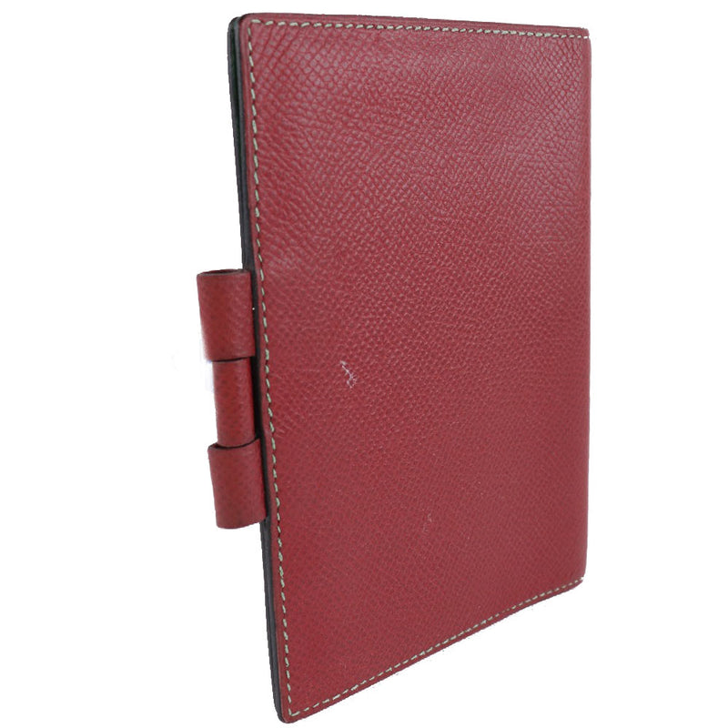 [HERMES] Hermes 
 Notebook cover 
 Shable red □ a engraved open unisex