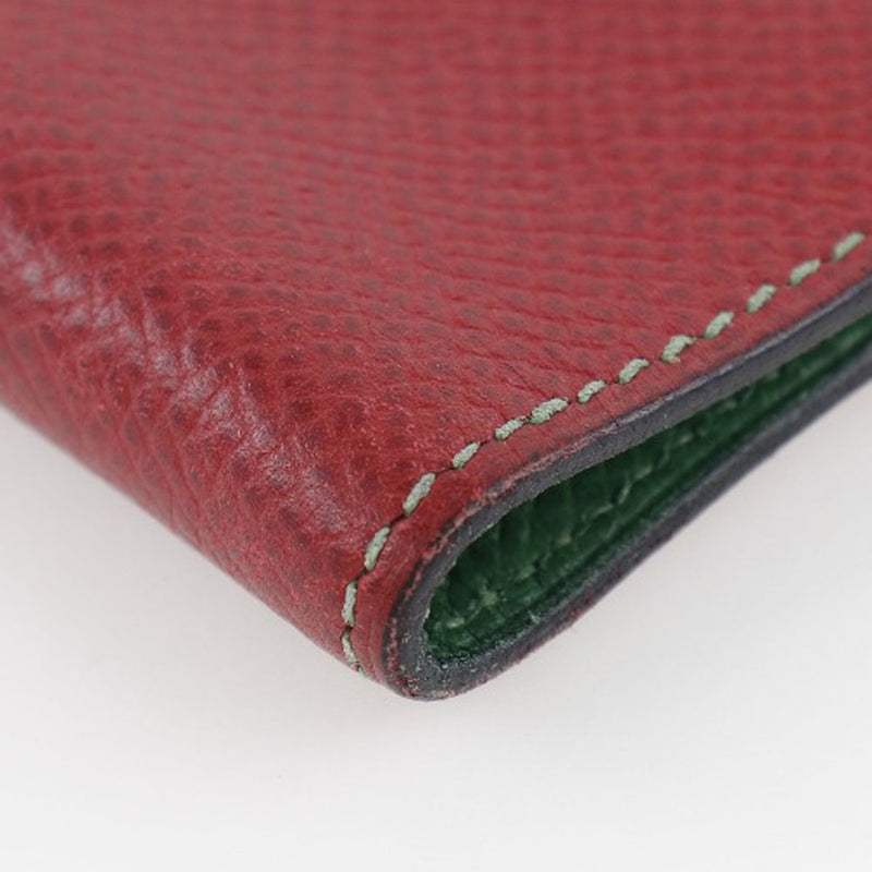 [HERMES] Hermes 
 Notebook cover 
 Shable red □ a engraved open unisex