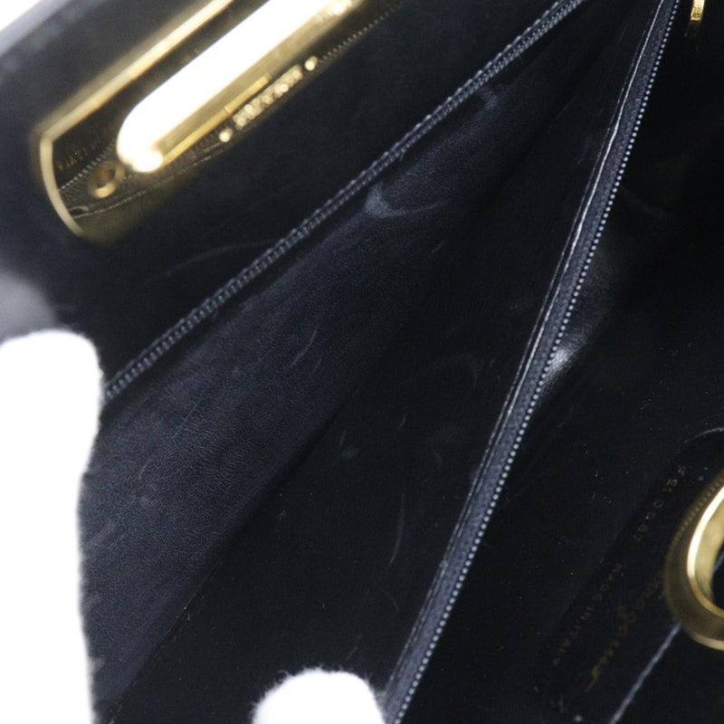 [Salvatore Ferragamo] Salvatore Ferragamo 체인 숄더백 Gancini 2 웨이 클러치 P21-0587 송아지 검은 색 크로스 바디 2Way 체인 더 숙녀