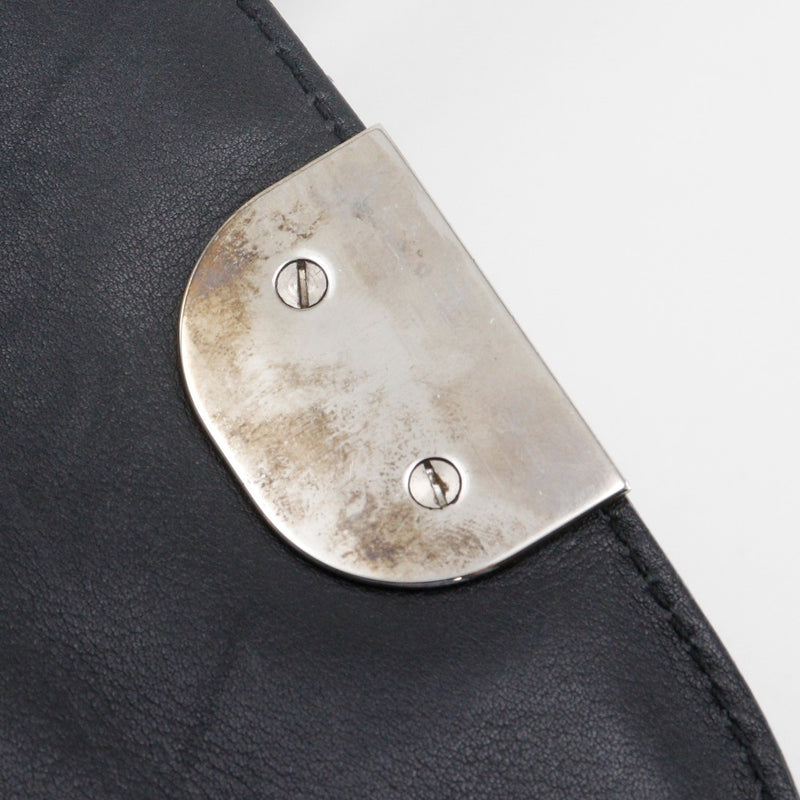 [Salvatore Ferragamo] Salvatore Ferragamo Gancini 숄더백, 엠보싱 가죽, 검은 색, 숄더백, A5 지퍼, 간치, 여성용