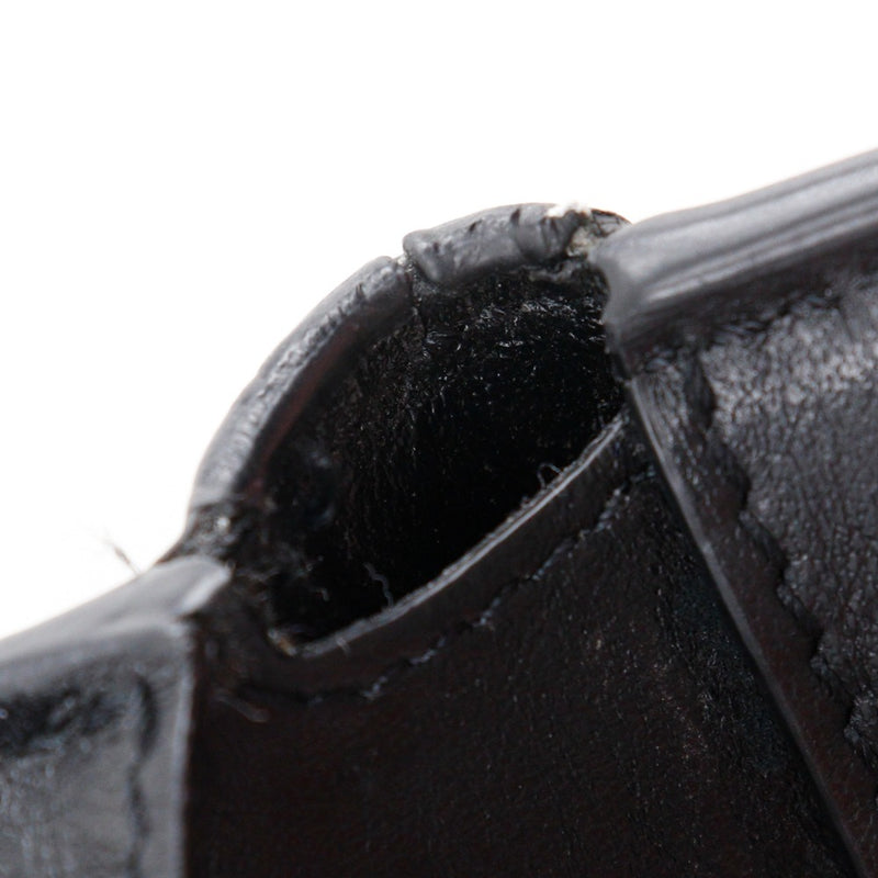 [Celine] Celine Correa Media Store Billet Bifold Barretera Black Snap Button Store Willet Women's