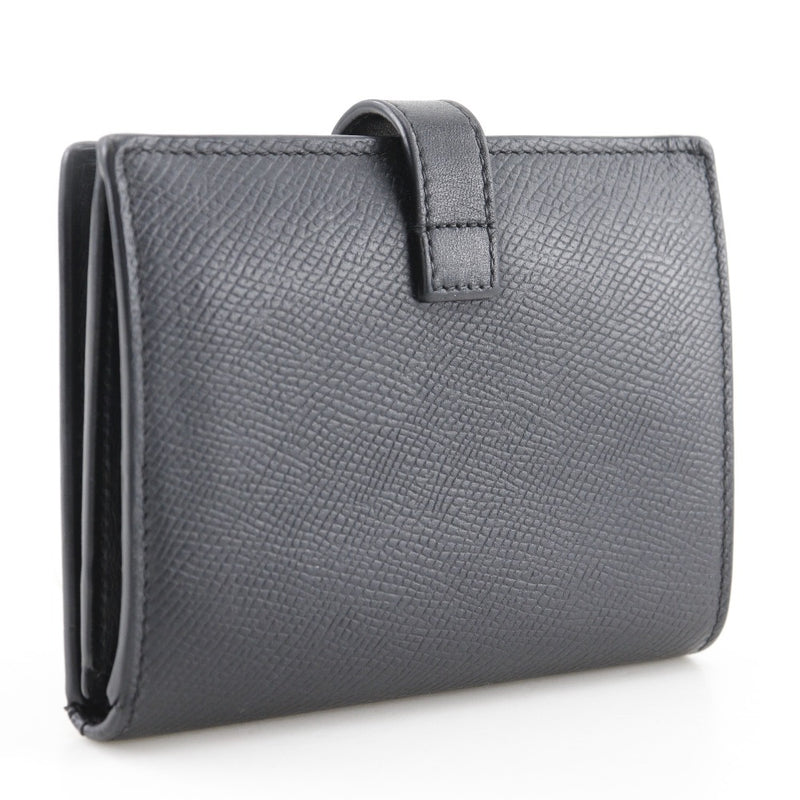 [Celine] Celine Correa Media Store Billet Bifold Barretera Black Snap Button Store Willet Women's