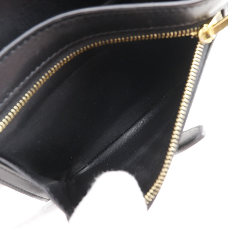 [Celine] Celine Correa Media Store Billet Bifold Barretera Black Snap Button Store Willet Women's