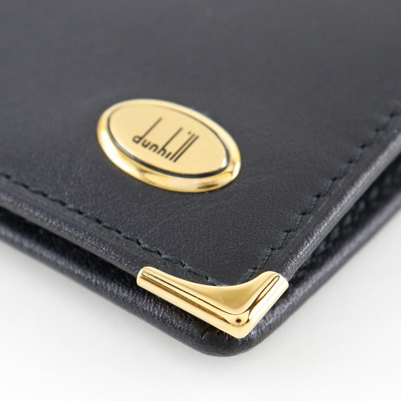 [Dunhill] Dunhill Logo Bi-Fold Ballet Barrief Black Open Logo Men's A