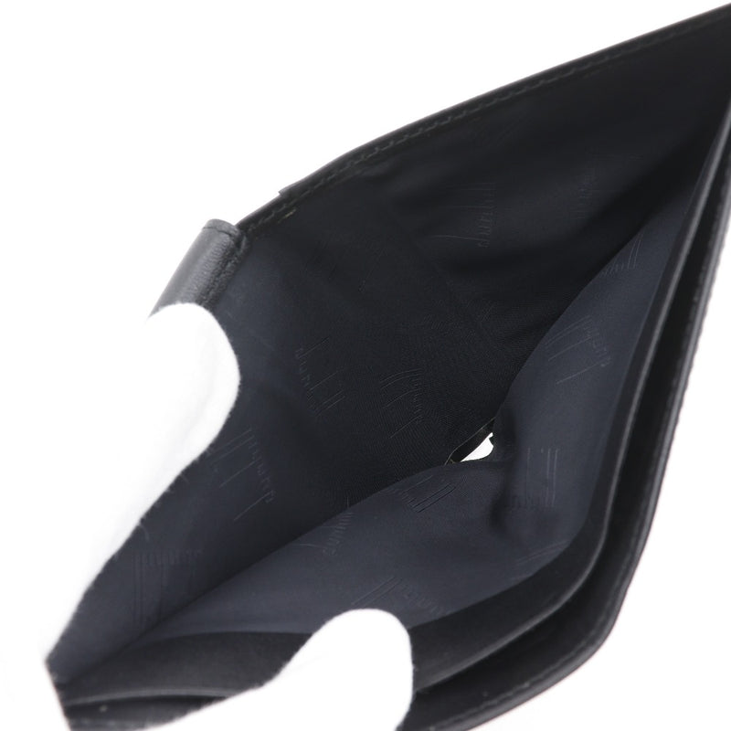 [Dunhill] Dunhill Logo Bi-Fold Ballet Barrief Black Open Logo Men's A