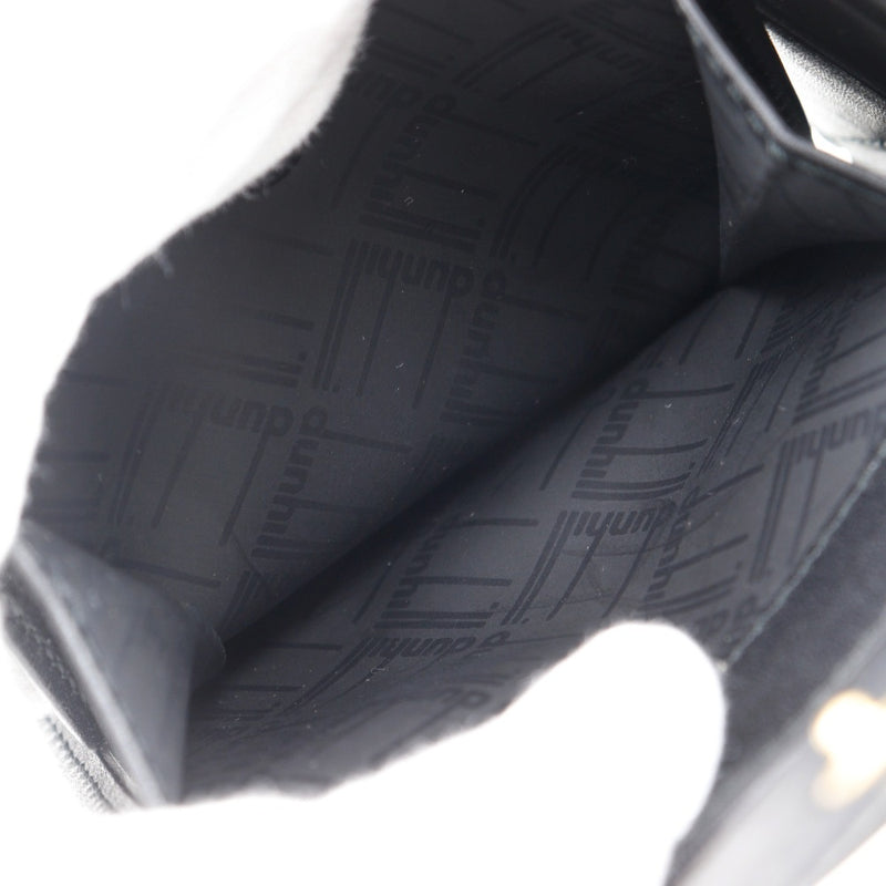 [Dunhill] Dunhill Logo Bi-Fold Ballet Barrief Black Open Logo Men's A