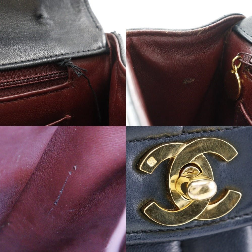 CHANEL】シャネル ショルダーバッグ カーフ 肩掛け A5 ターンロック