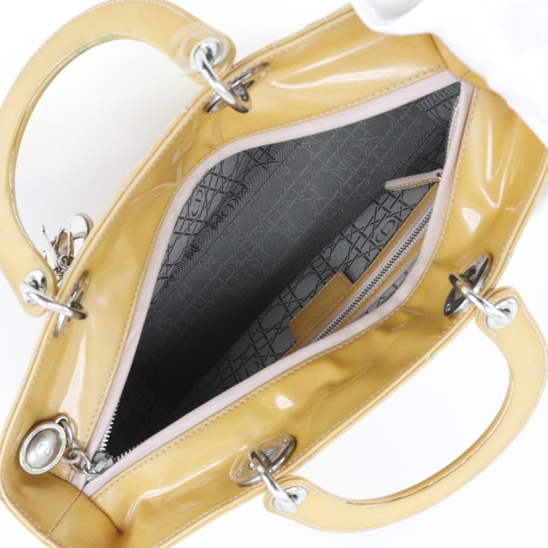 [Dior] Christian Dior 
 레이디 디올 핸드백 
 09-BO-0174 특허 가죽 어깨 핸드백 패스너 레이디 디올 레이디스 A 순위