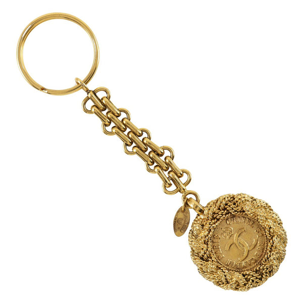 [CHANEL] Chanel 
 Cocomark key chain 
 Gold plating COCO Mark Ladies A-Rank