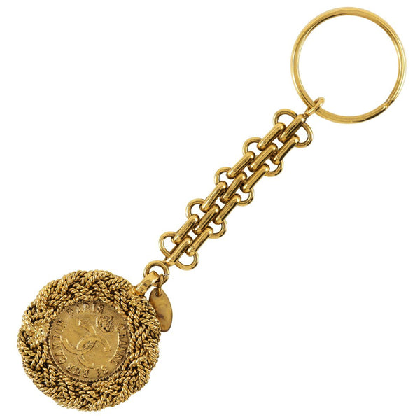 [CHANEL] Chanel 
 Cocomark key chain 
 Gold plating COCO Mark Ladies A-Rank