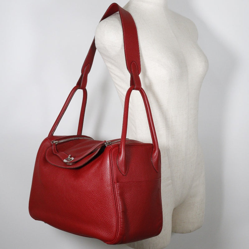 [HERMES] Hermes 
 Lindy Handbag 
 Toryon Lemance □ K engraved shoulder handbag 2WAY A5 fastener Lindy Ladies A-Rank