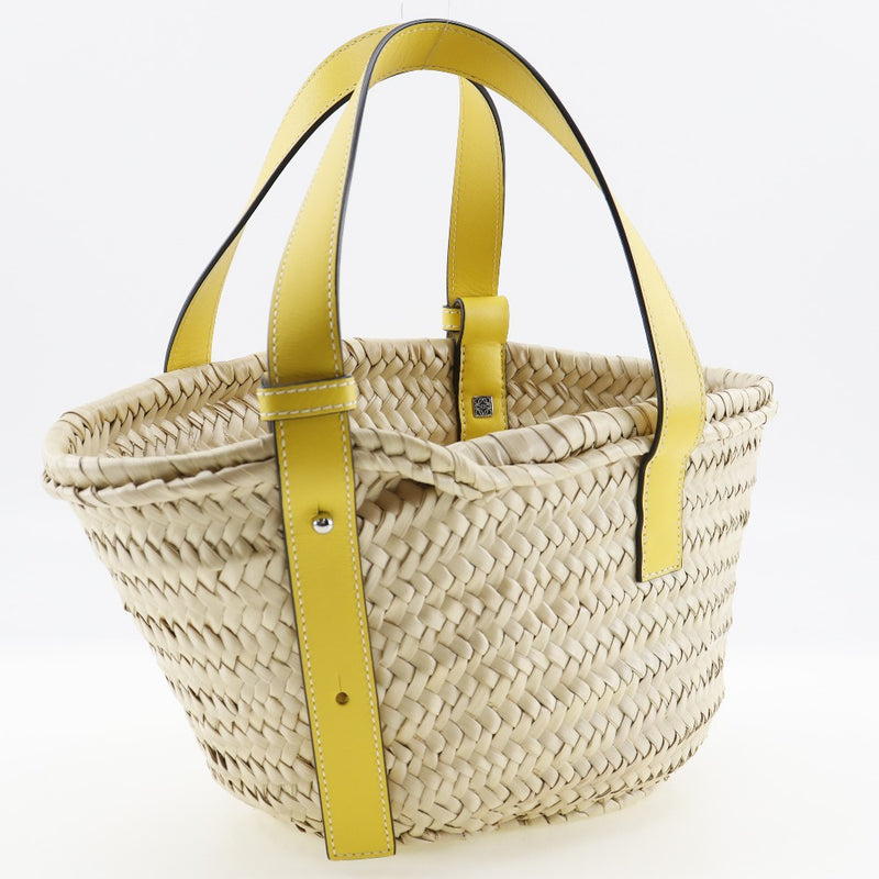 [Loewe] Loewe 
 篮子袋子手提包 
 Raffia X皮革手提包A5开放式篮子袋S女士