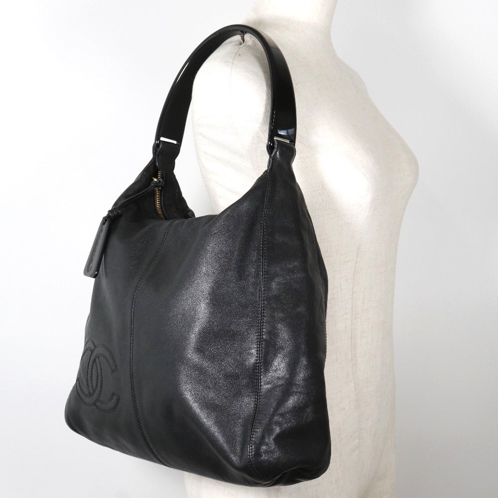 CHANEL ブラックレザー ショルダーバッグ CHANEL（シャネル） バッグ レディース ブランド ショルダーバッグ