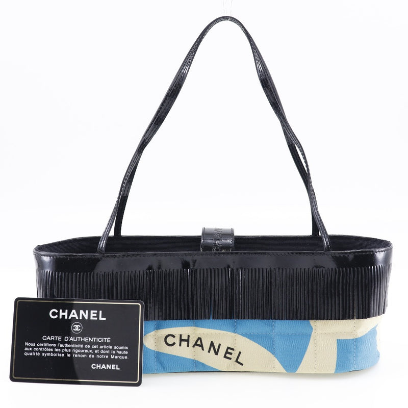 [Chanel] Chanel 
 Bolso 
 Lienzo x bolso de cuero de patente damas abiertas