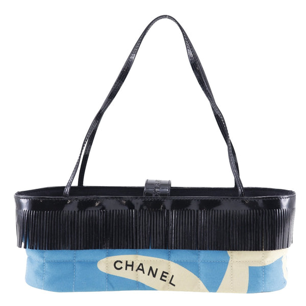 [CHANEL] Chanel 
 Handbag 
 Canvas x patent leather handbag open ladies