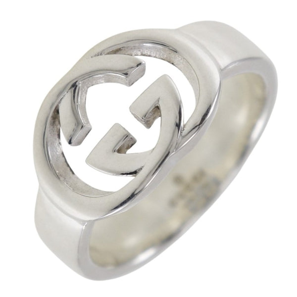 [Gucci] Gucci 
 Entrelazado g 14 anillo / anillo 
 Silver 925 alrededor de 5.0g entrelazado G Damas