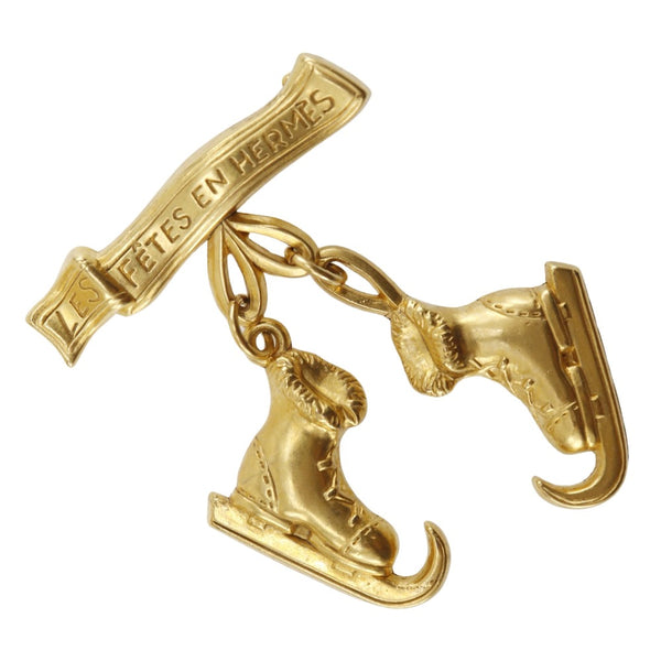[Hermes] Hermes 
 Broche 
 Revestimiento de oro de unas 13.4g damas