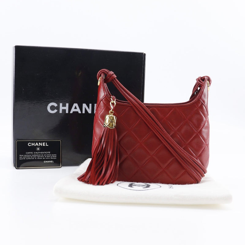 [Chanel] Chanel 
 Bolso de hombro marginal 
 Lambskin Diagonal Sporter Fringe Showies Damas un rango