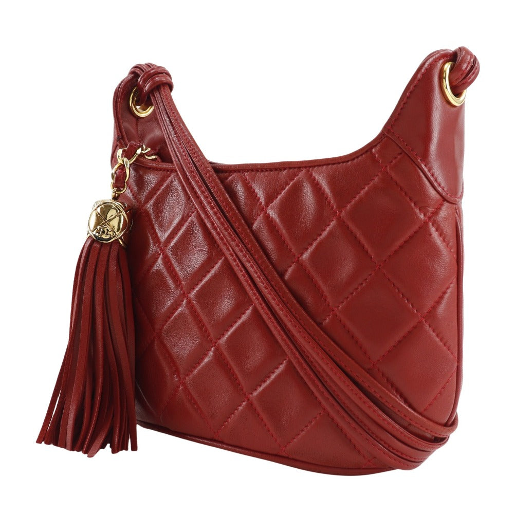 CHANEL】シャネル フリンジショルダー ショルダーバッグ ラムスキン