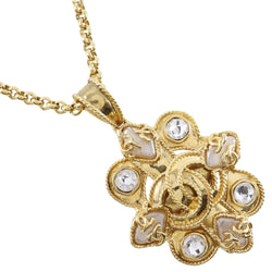 CHANEL】シャネル ネックレス 金メッキ×フェイクパール 95A刻印 約 