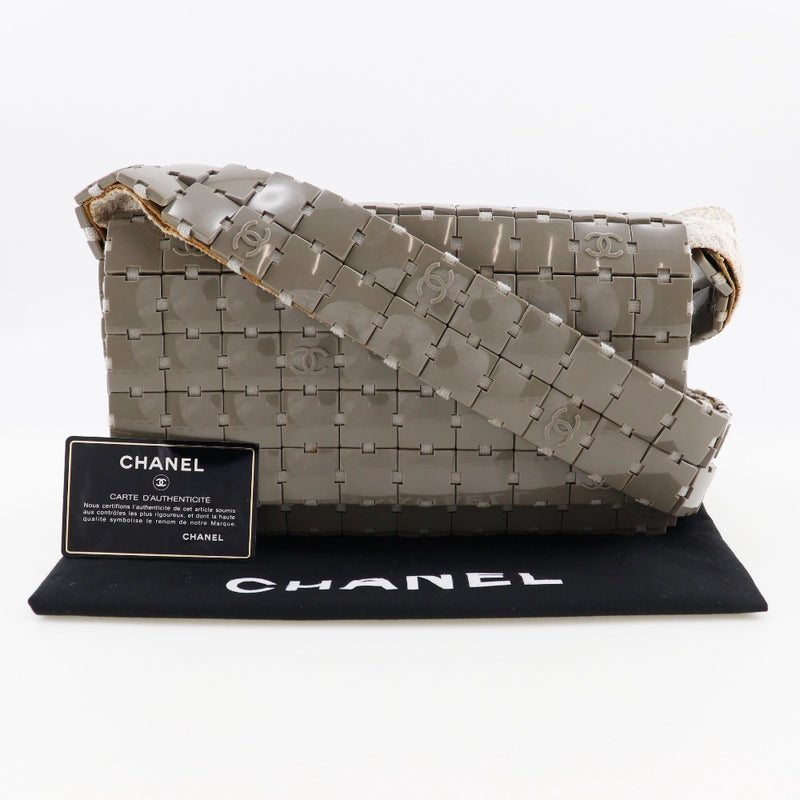 [Chanel] Chanel 
 Bolso de hombro de rompecabezas 
 Plástico x lienzo de lienzo A5 flap rompecabezas hombrones damas