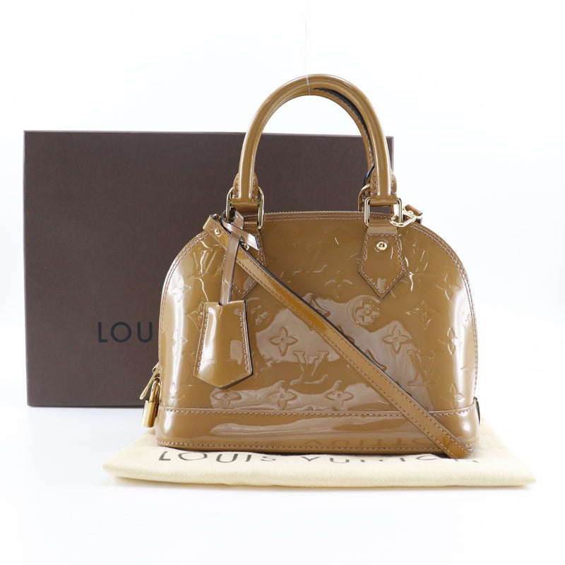 [Louis Vuitton]路易威登 
 阿尔玛BB手提包 
 会标Verni MI0163刻有签名的对角线手提2way双紧固件Alma BB女士A+等级