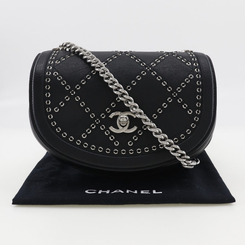 [Chanel] Chanel 
 Bolso de hombro de cadena 
 Damas de la cadena de bloqueo de giro diagonal de Lambskin un rango