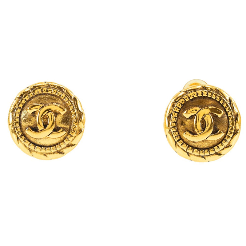 [Chanel] Chanel 
 Arete 
 Revestimiento de oro de unas 16.2g damas