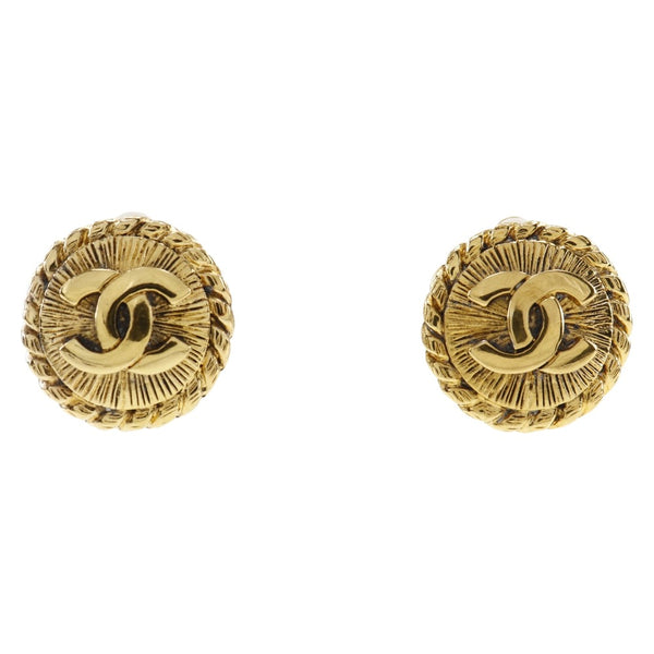 [CHANEL] Chanel 
 Cocomark earrings 
 Gold plating about 16.0g COCO Mark Ladies