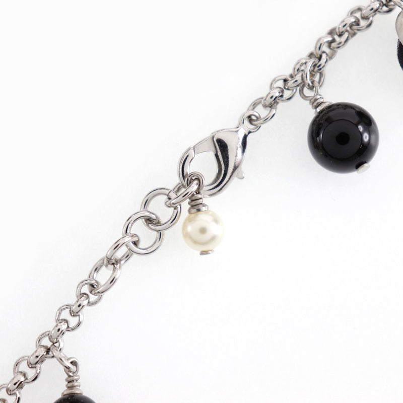 [CHANEL] Chanel 
 Bracelet 
 Metal x fake pearl x canvas B11C engraved about 31.2g Ladies A rank