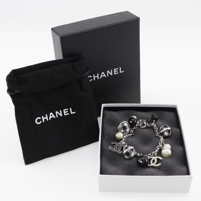 [Chanel] Chanel 
 Pulsera 
 Metal X Fake Pearl X Canvas B11C grabado alrededor de 31.2g Damas A Rank